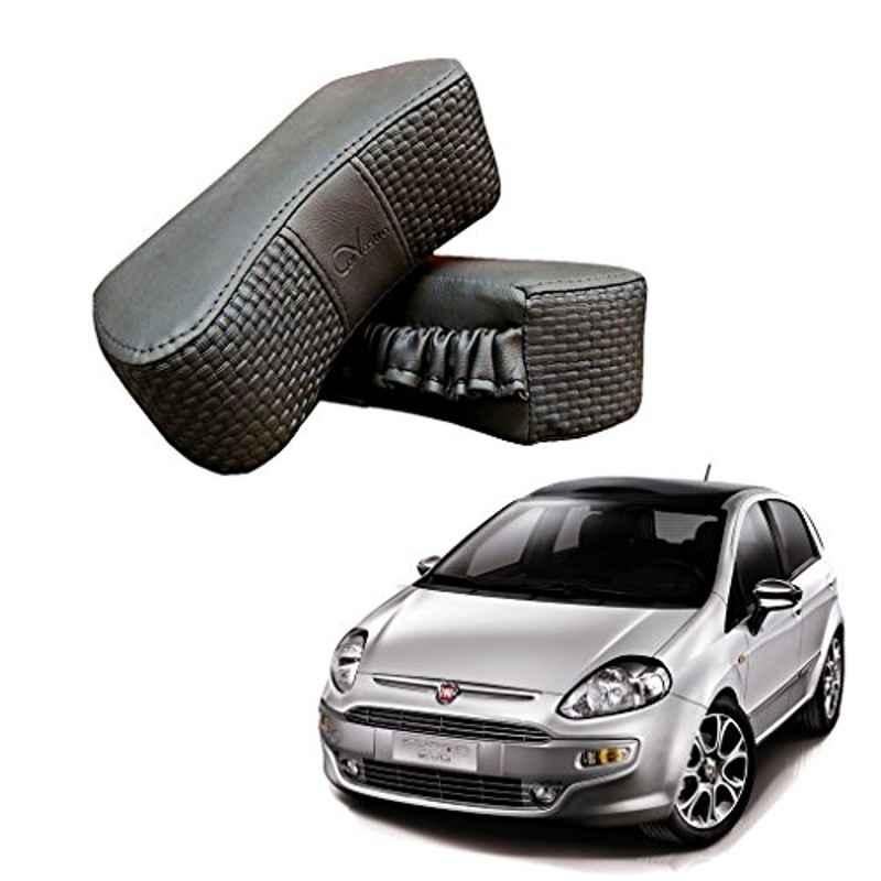 Kozdiko 2 Pcs Memory Foam Grey Luxurious Neck Rest Cushion Pillow Set for Fiat Punto Evo