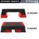 Strauss 30x12x8 inch Plastic Black & Red High Rise Aerobic Stepper, ST-2657