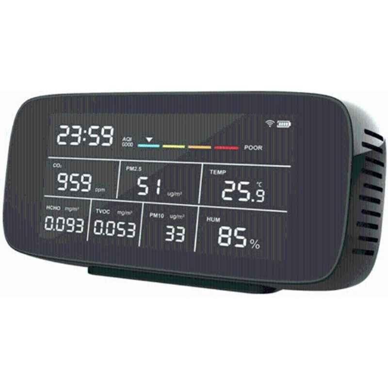HSETIN 10-in-1 CO2/PM2.5/PM10/HCHO/TVOC/Temp & Humidity Detect Air Quality Meter
