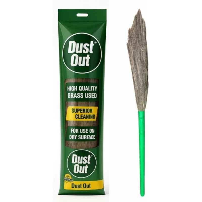 Dust Out 120cm Eco Friendly Grass Broom with Plastic Handle