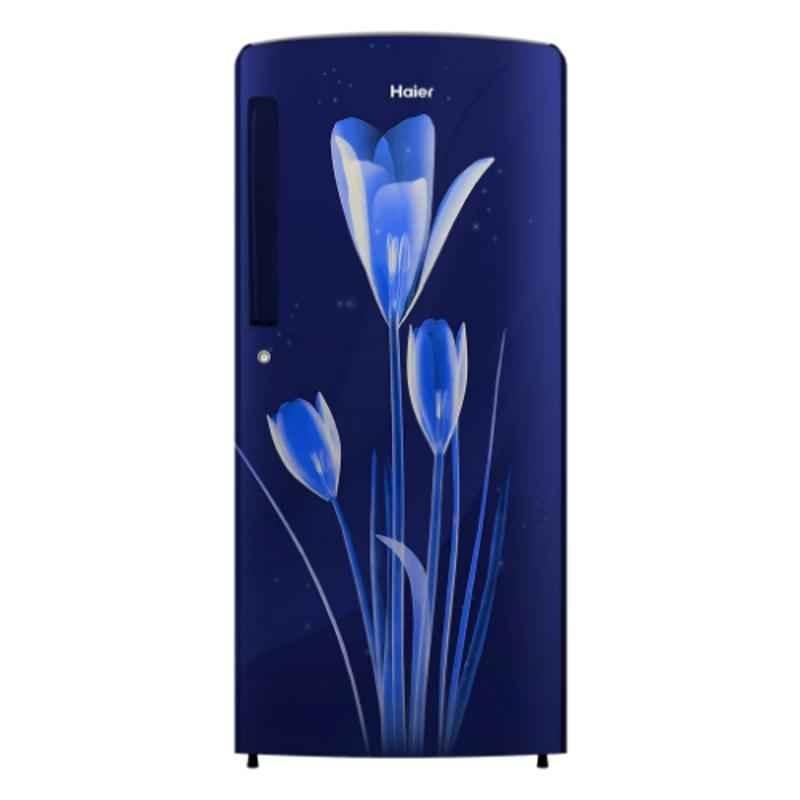 Haier 182L 2 Star Blue Direct Cool Single Door Refrigerator with Stabilizer Free Operation, HED-18BML