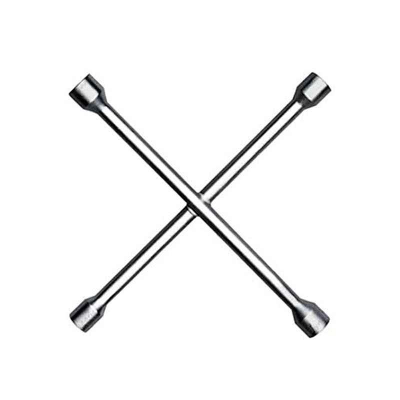Maagen Silver 4 Way Wheel Polished Spanner
