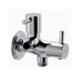 ZAP Turbo Brass Chrome Finish 2 Way Angle Valve with Wall Flange