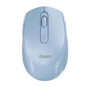 Foxin Flow 1600DPI 2.4 GHz Blue Wireless Optical Mouse with Rechargeable Battery & Dual Connectivity for Laptop, MacBook & PC