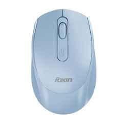 Foxin Flow 1600DPI 2.4 GHz Blue Wireless Optical Mouse with Rechargeable Battery & Dual Connectivity for Laptop, MacBook & PC