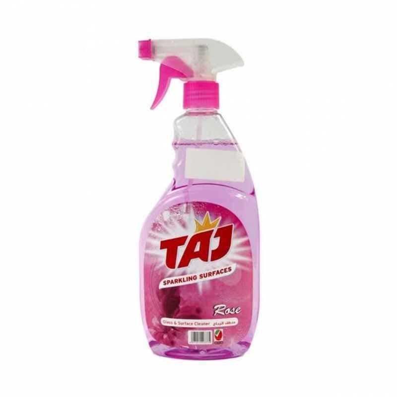 Taj Glass and Surface Cleaner, Rose, 750ml, 12 Pcs/Pack