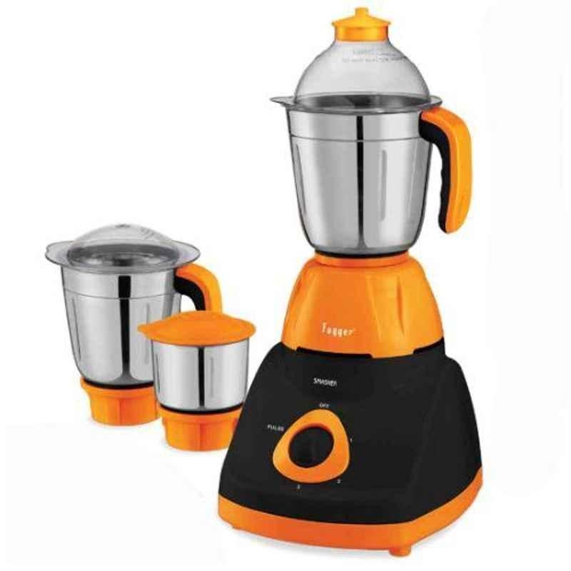 Fogger Smasher 600W Orange Mixer Grinder with 3 Jars