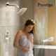 Prestige Flora 3 Pcs Brass Chrome Finish Divertor, Shower Head & Spout Set