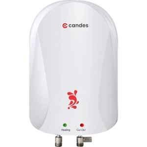 Candes Fiesta 3L 3000W ABS White Instant Electric Water Heater Geyser, 3fistacc