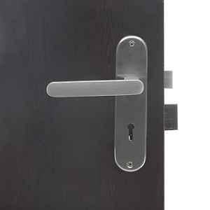 Handle Waala LB-304 8 inch Stainless Steel Silver Round Ky Plate Mortise Door Lock Set