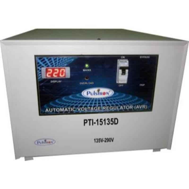 Pulstron PTI-15135D 15kVA 135-290V Single Phase Grey Automatic Mainline Voltage Stabilizer