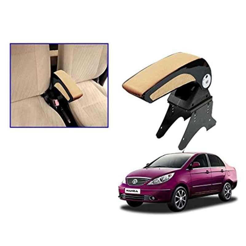 Kozdiko Beige Chrome Armrest for Tata Manza, koz_15586