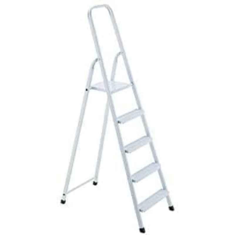 Robustline 5 Steps 350lbs Aluminium White Multi Purpose Ladder