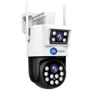 Maizic Smarthome Ultracam SH048 SriHome 5+5 MP FHD Outdoor Dual Lens Smart WiFi Camera with Colour Night Vison, SD Card 256 GB, Motion Detection & AI Tracking, SRI-010624