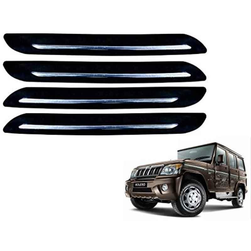 Kozdiko 4 Pcs Single Chrome Bumper Protector Set for Mahindra Bolero