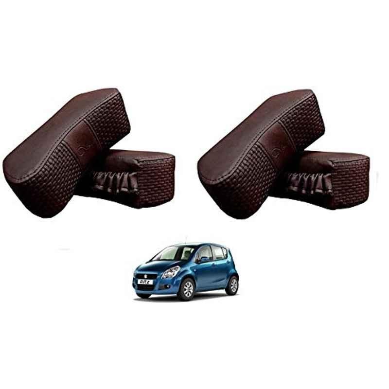 Kozdiko 4 Pcs CV Designer Cola Leatherite Neck Rest Car Cushion Pillow Set for Maruti Suzuki Ritz