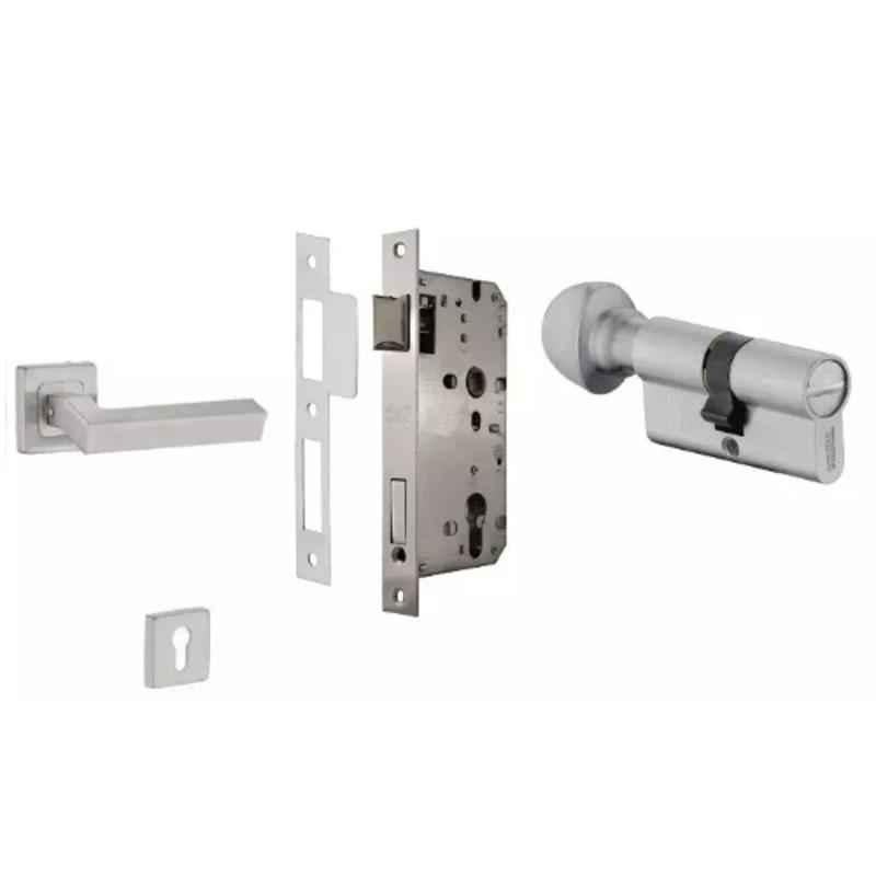 Dorset ML Series Nero 70mm Stainless Steel Door Handle Lock Set with Coin & Knob (Pack of 2)