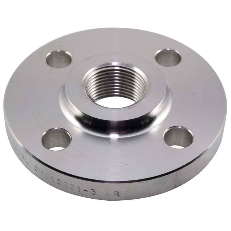 Neumira 1.1/2 inch SS316L Raised Face Screwed Threaded BSPT Flange with Hub, SSSCRDPN16DN40