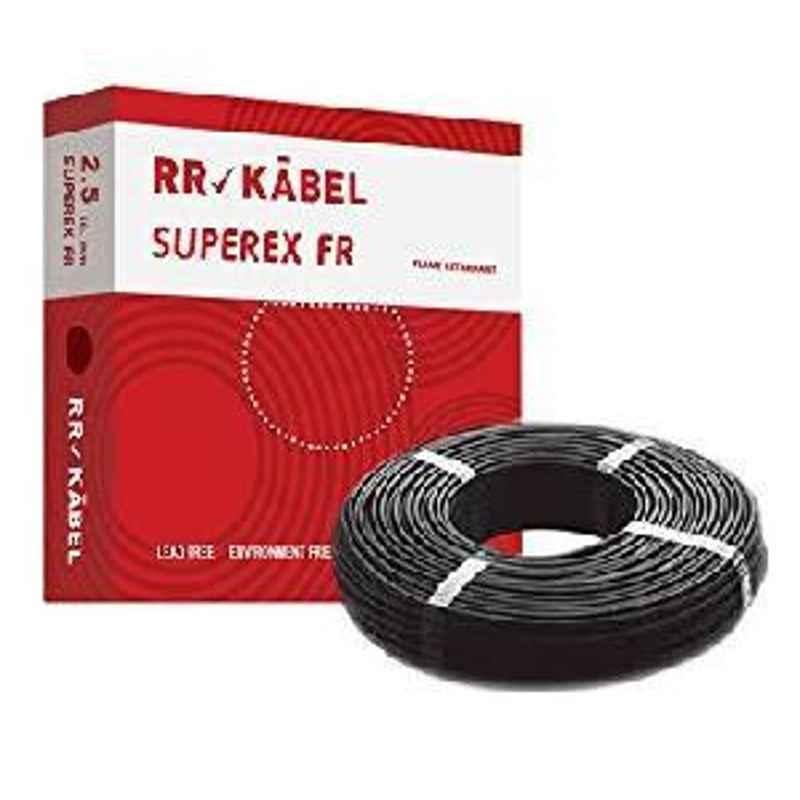 RR Kabel Superex-FR 10 Sq.mm Wire 90 metre Black Roll