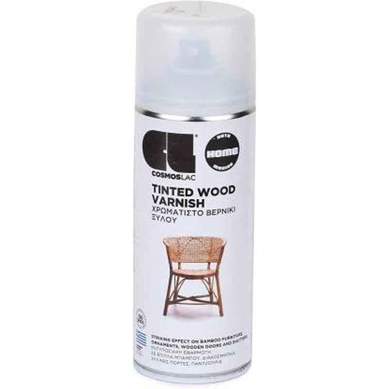Cosmos 400ml Transparent Teak Wood Varnish Spray Paint, COS-607