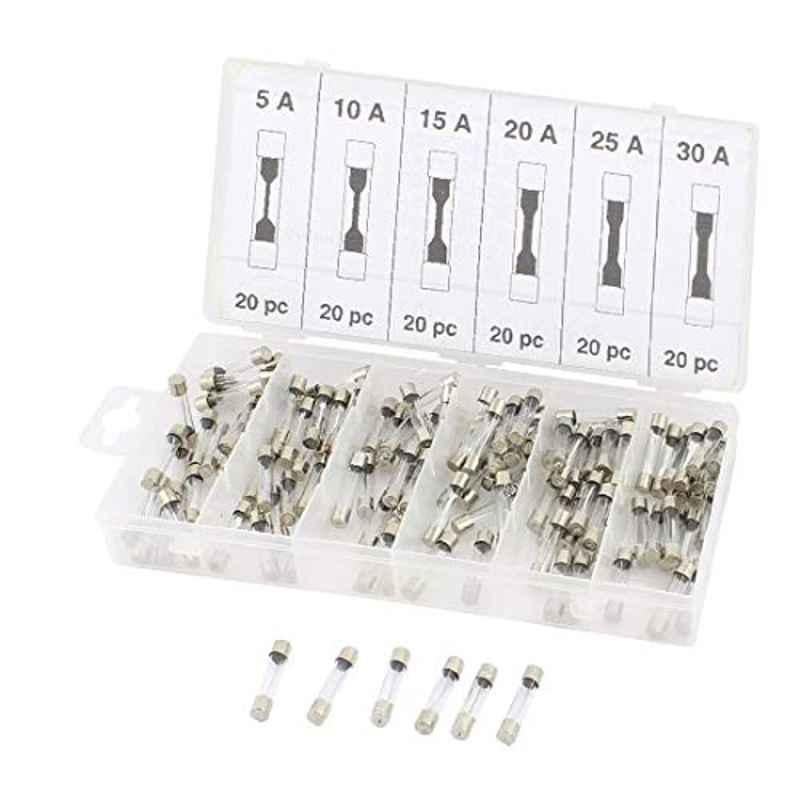 X-Dr 120 Pcs Fast Quick Blow Glass Fuse Tube Set