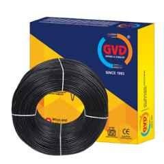 GVD 0.75 Sqmm Black PVC Insulated Single Core Flame Retardant Copper Clad Aluminium Industrial Wire, Length: 90 m