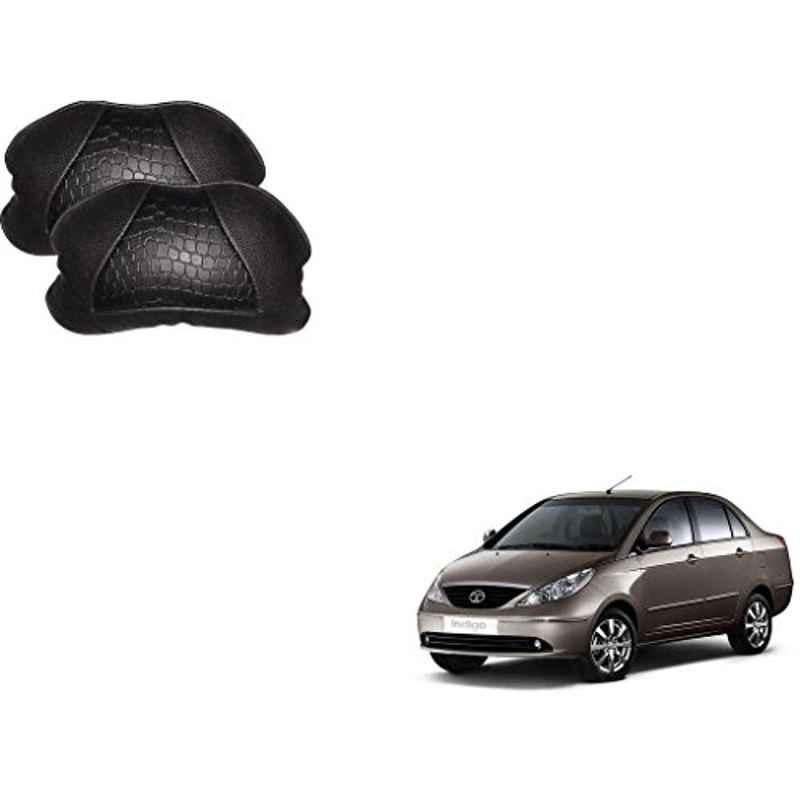 Kozdiko 2 Pcs Memory Foam Black Neck Rest Cushion Pillow Set for Tata Indigo