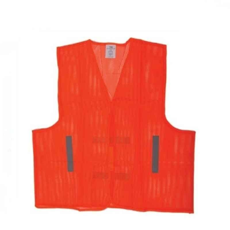 Uken AMSG-1844 Net Orange Mesh Safety Jacket, Size: Large