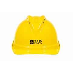 Zain Safety Titan Elite-5001 HDPE Yellow Head Foam Ventilated Safety Helmet with Wheel Ratchet Adjustment