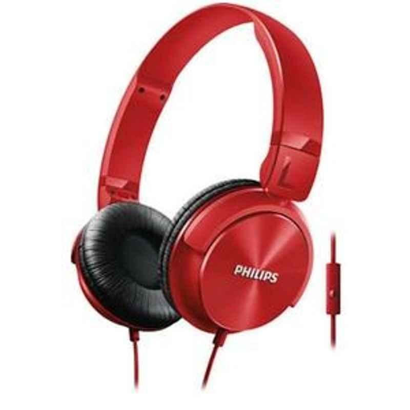 Philips Red On Ear Headphones With Mic SHL3095RD