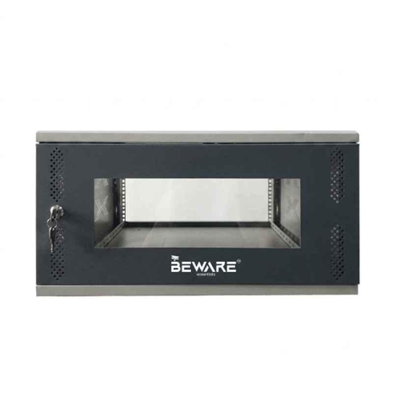 Beware 4U Wall Mount CCTV Rack | 19 inch Metal Network Rack Cabinet with Lock & Cable Management