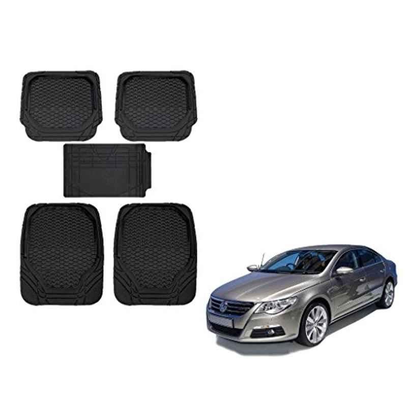 Kozdiko 8855TW 5 Pcs Rubber Black Rubber Car Mat Set for Volkswagen Passat