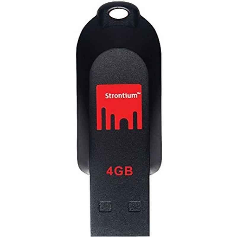 Strontium Pollex 4GB Black & Red USB 2.0 Flash Drive, SR4GRDPOLLEX