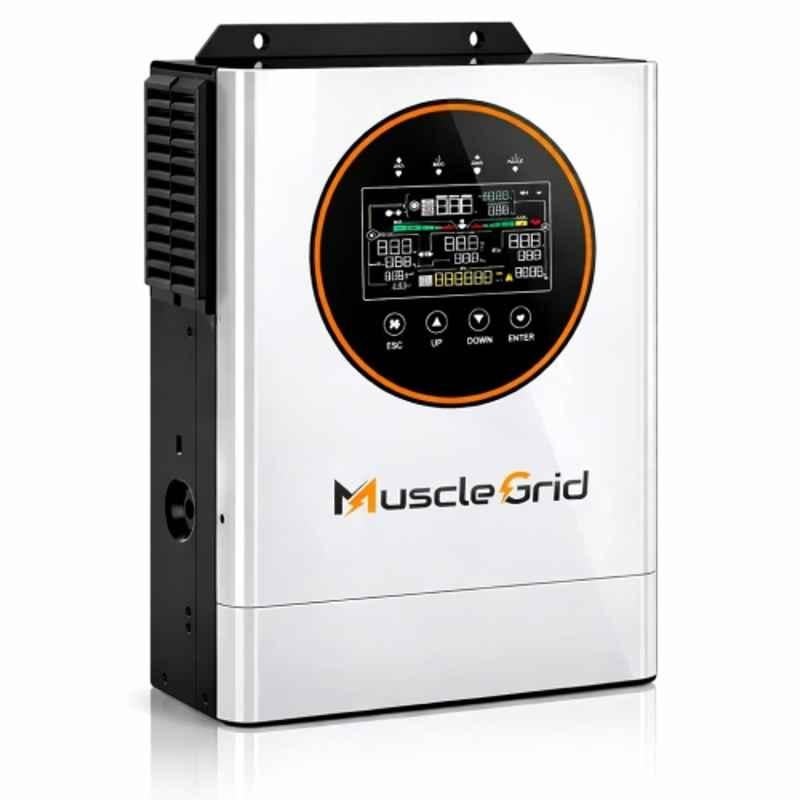 Muscle Grid Focus 3kW 51.2V Pure Sine Wave Hybrid Solar Inverter with 6.5 kW Continuous Load, Support up to 800Ah Battery & 2 Years Warranty, MGH03048