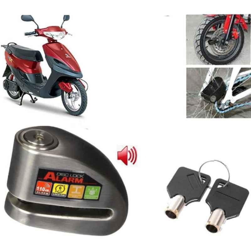Auto Pearl Steel Black Anti-Theft Alarm Disc Brake Lock for E Scoot, Lock_018