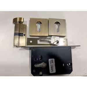 Plantex 50x50mm Brass Anique Finish Dead Lock for Main Door with 70mm Cylinder & 3 Computerized Keys, APS-3107