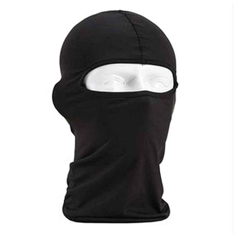 AOW Polyester Full Face Mask for Bike Riding (Black)