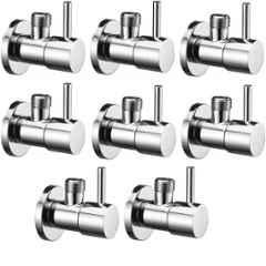 Senkiddpro Turbo Stainless Steel Chrome Finish Wall Mounted Angle Cock (Pack of 8)