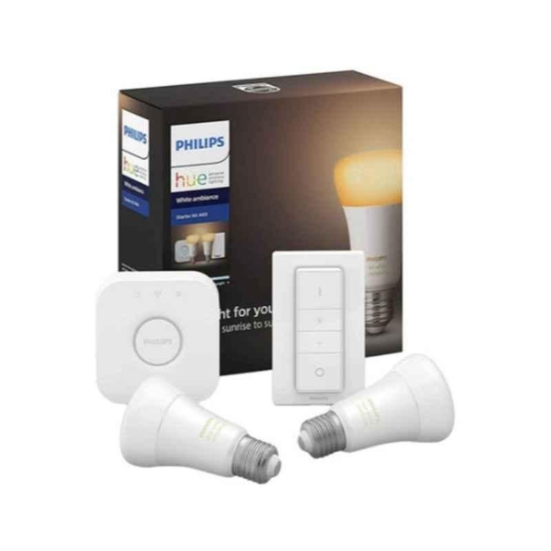 Philips 4Pc 9.5W White LED Bluetooth Smart Bulb Starter Kit, 929002216912