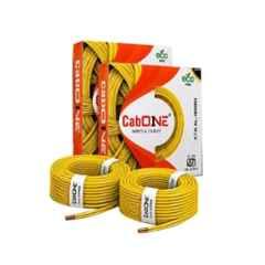 CabONE 0.75 Sqmm Yellow FR PVC Insulated Multistrand Copper Cable, Length: 90 m (Pack of 2)