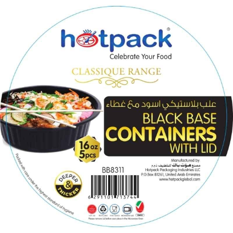 Hotpack 5Pcs 16Oz Container wit Lid Set, HSMBB8311