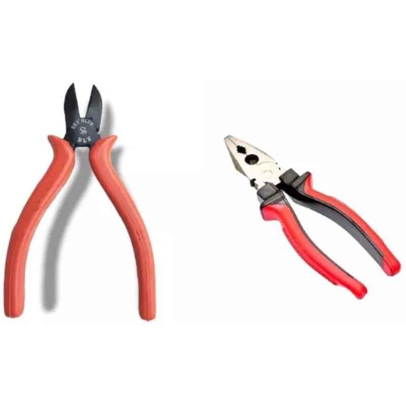 Sky Blue 2 Pcs 7.8 inch Lineman Plier Combo, SBE_PLIER_COMBO_MOD_00811