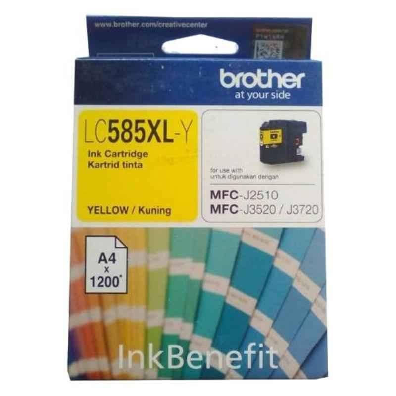 Brother LC 585XLY Yellow Ink Cartridge