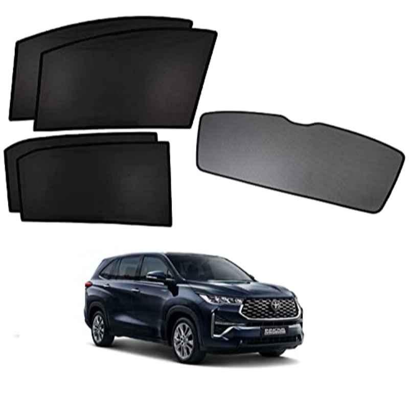 Kozdiko 5 Pcs Polyester Black Non Magnetic Window & Rear Sun Shades Set for Toyota Innova Hycross, MNBBFGFVHFH7