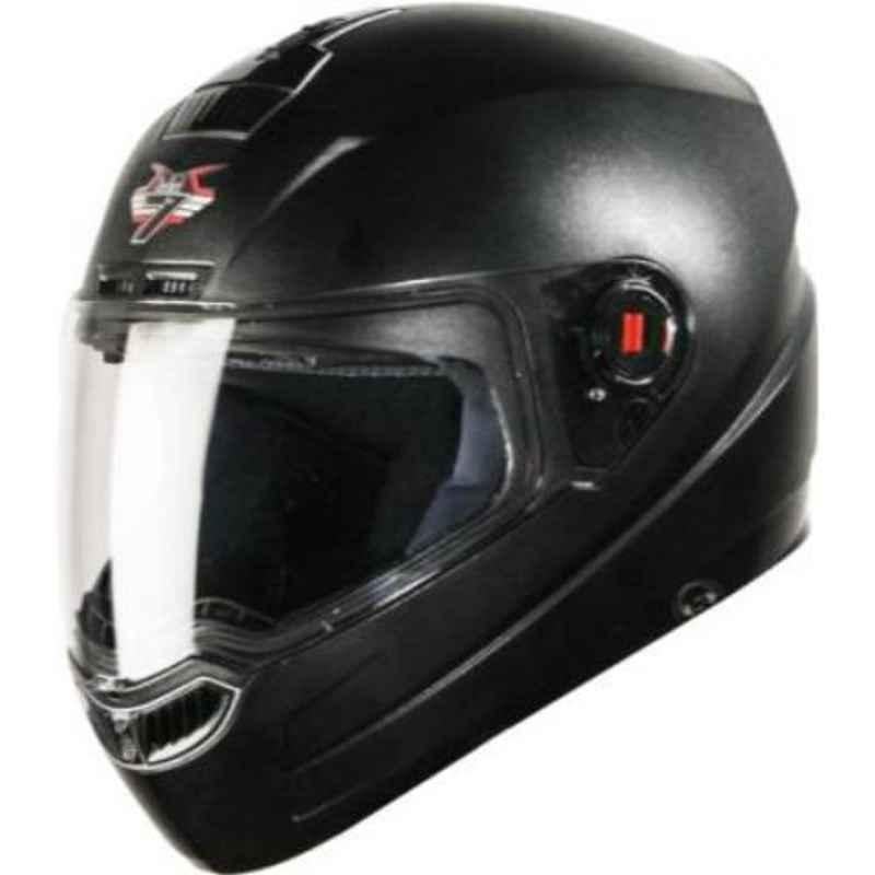 Steelbird SBA-1 7Wings Dashing Hands Free Motorbike Black Full Face Helmet, Size (Large, 580 mm)