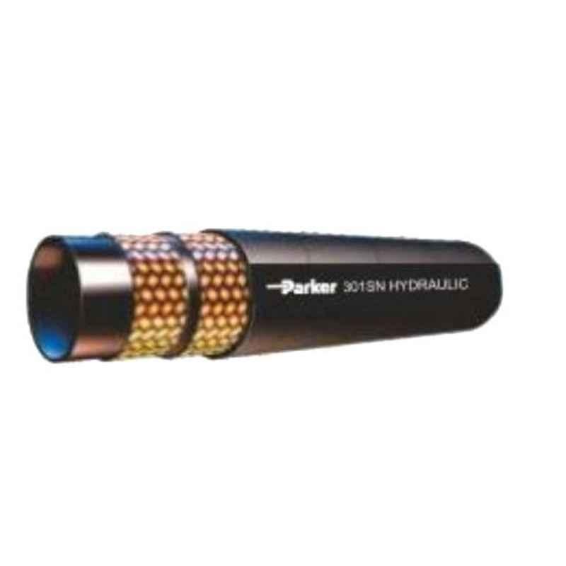 Parker 301SN-R2 3-1/2 inch 1m Synthetic Rubber Braided Hydraulic Hose, 301SNPM-56PM