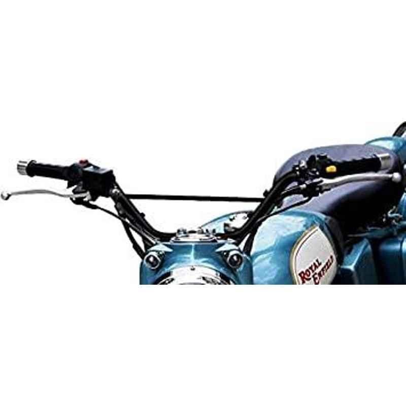 Meenu Arts RD350 (with Mounting Rod) Black Handlebar (Black) Universal for Bullet Electra Twin Spark
