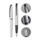 Cross ATX Black Ink Brushed Chrome Finish Fountain Pen with 2 Pcs Black Pen Cartridges Set, 886-43MS