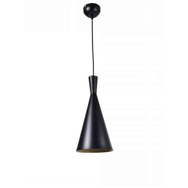 Tucasa Iron Conical Shaped Pendent Light with Black-Gold Shade, HG-33
