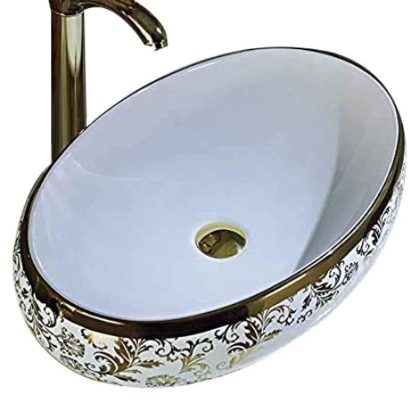 Uken 120 40x60x15cm Ceramic Art Design Counter Top Wash Basin